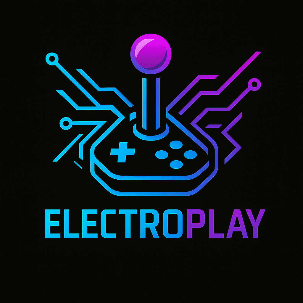 Neon Electro Gaming Joystick Logo