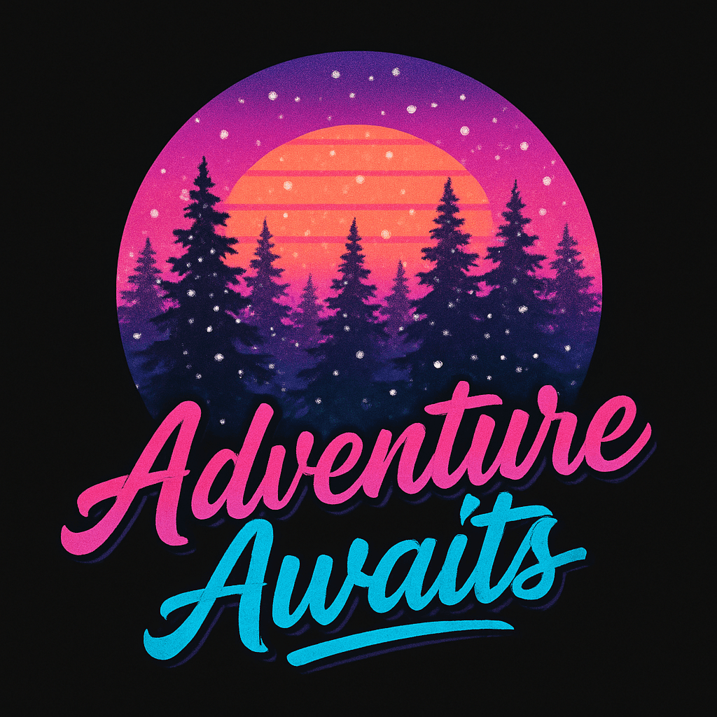 Adventure Awaits Sunset Forest Design