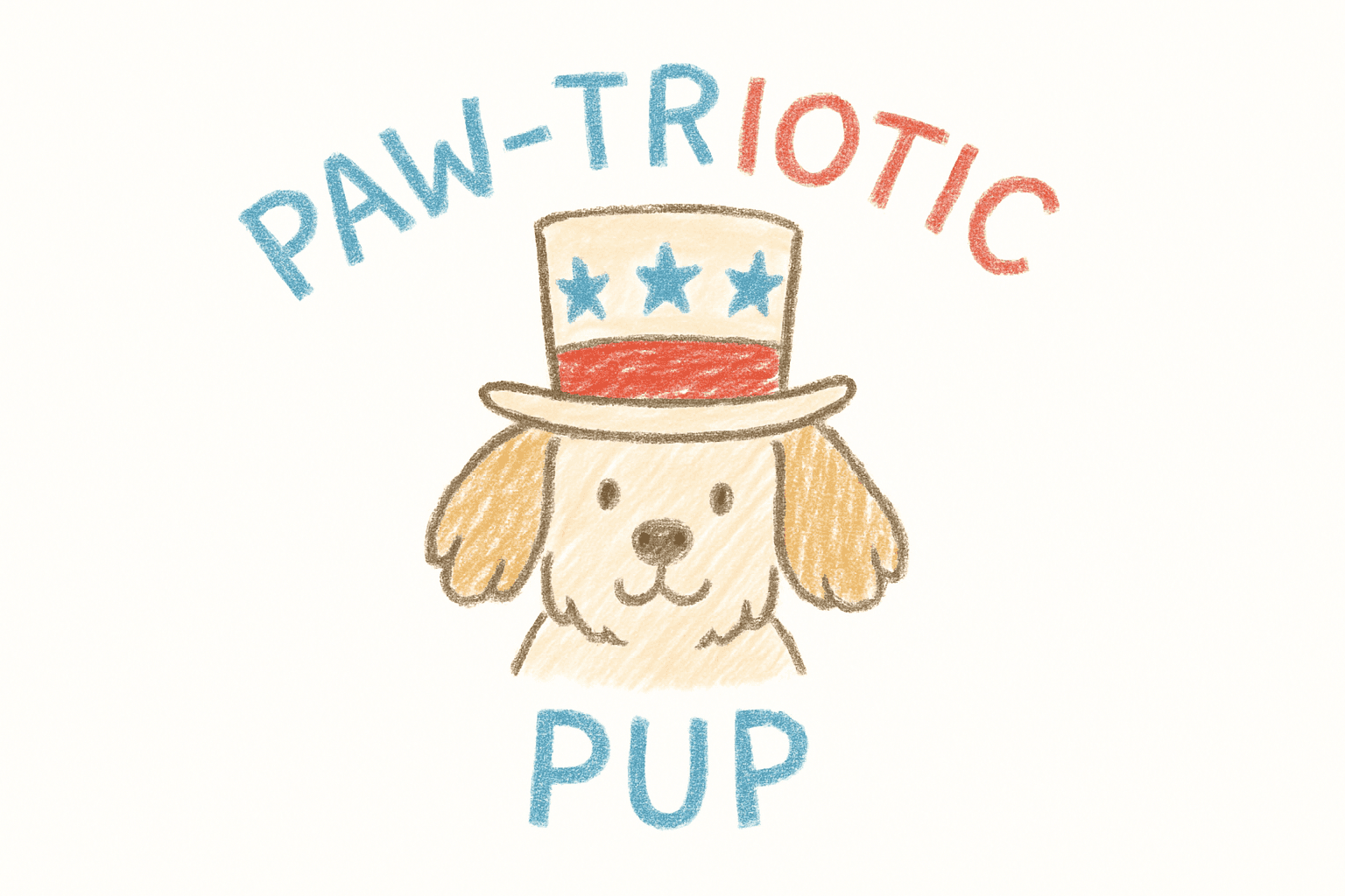Paw-triotic Pup: A Cute Canine Celebration