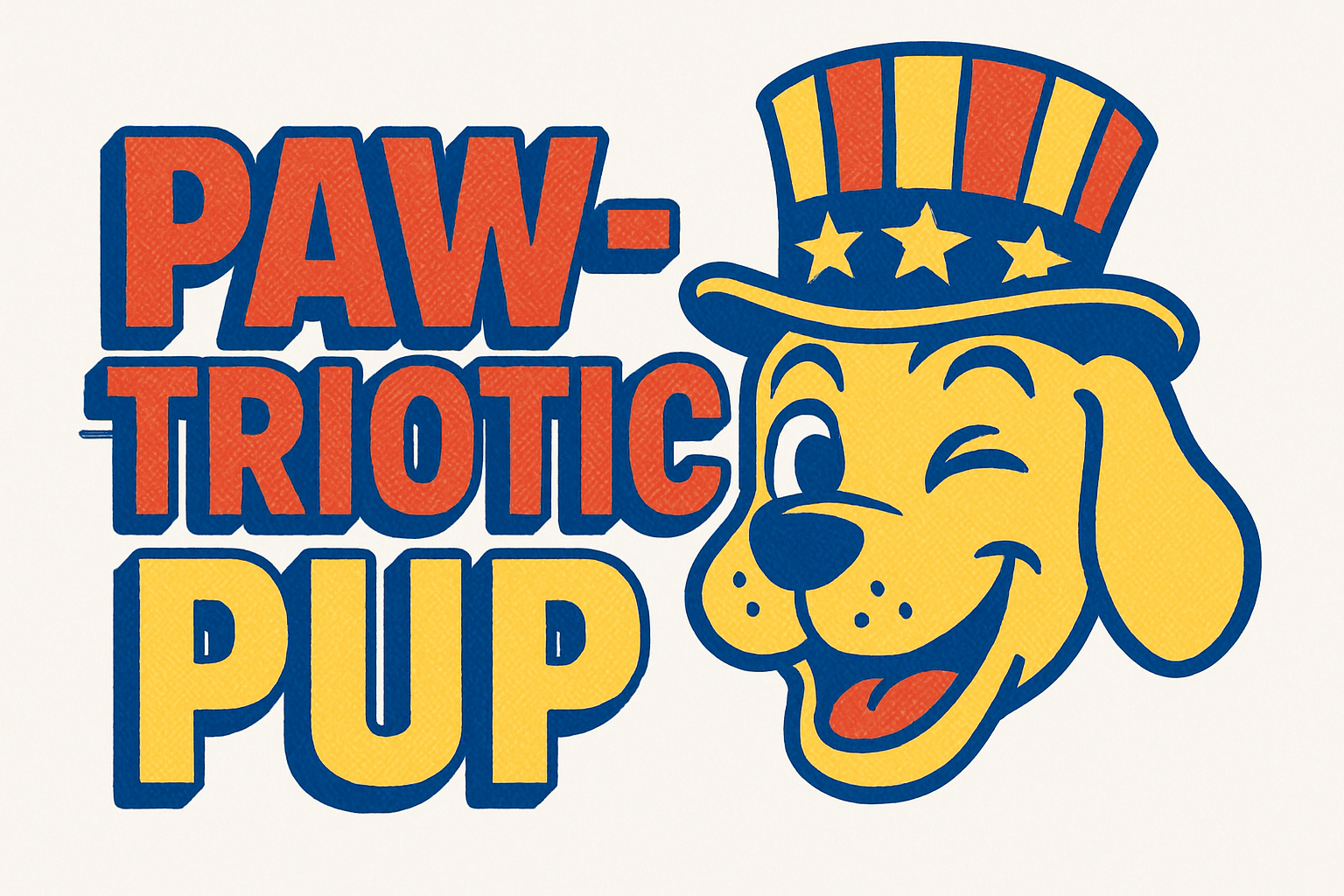 Paw-triotic Pup: A Playful Patriotic Pooch