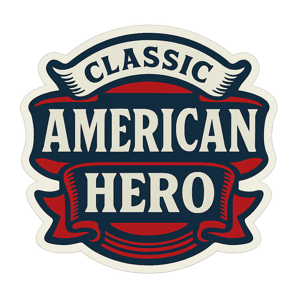 Classic American Hero Sticker