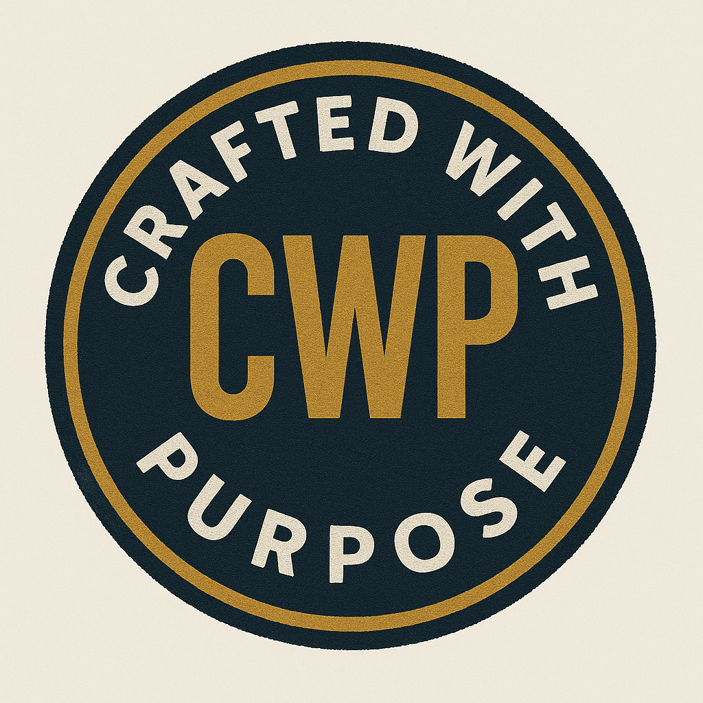 Bold Circular Badge Logo with Crafted Message