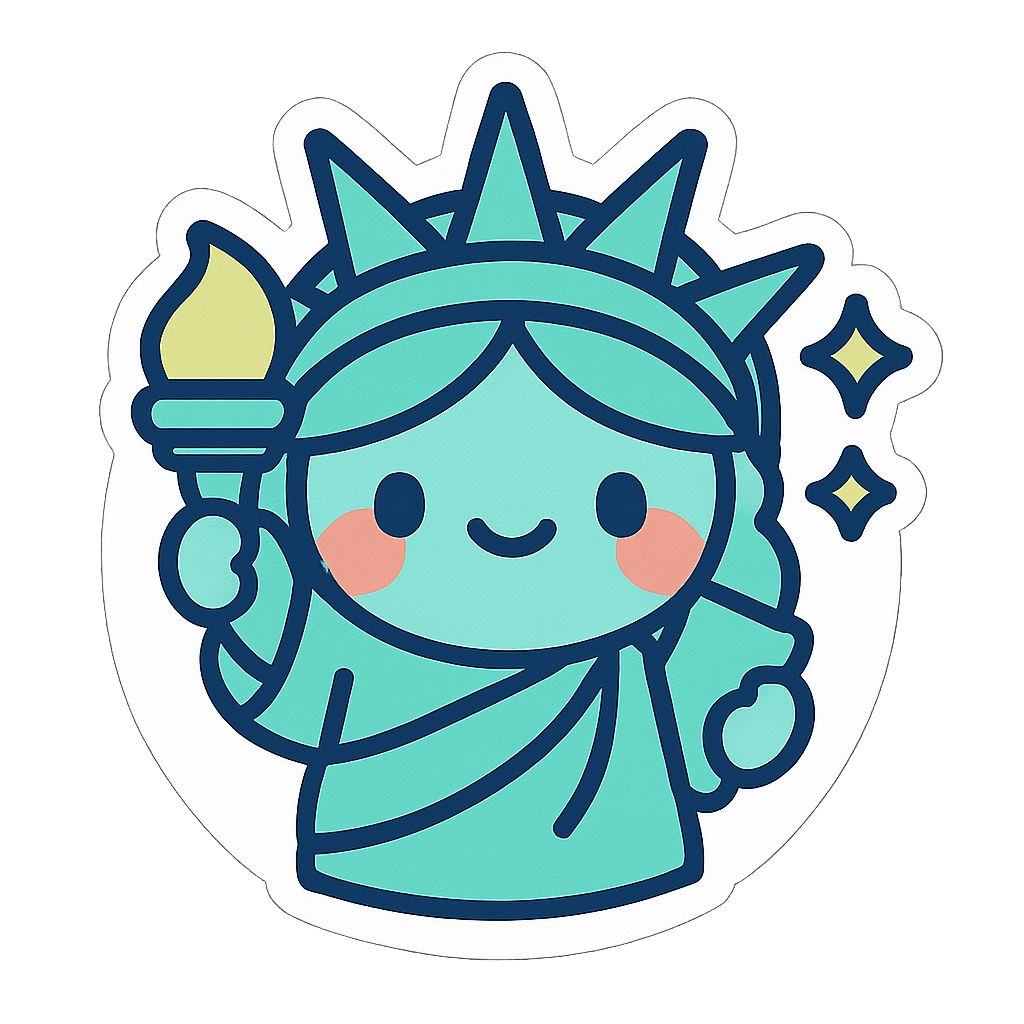 Cute Lady Liberty Charm