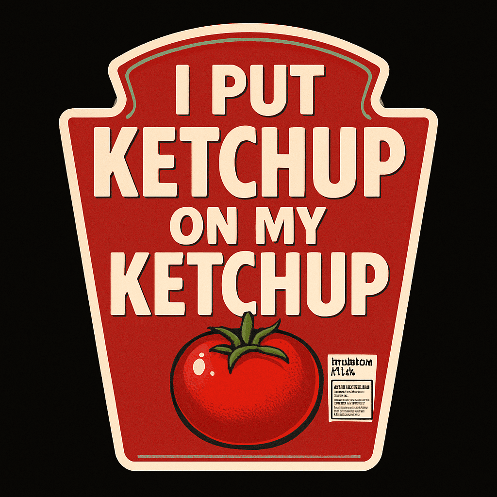 I Put Ketchup on My Ketchup Funny Design