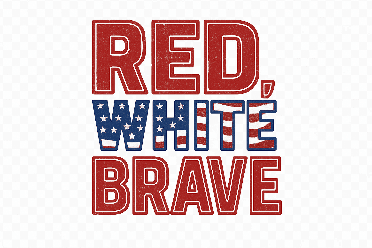 Bold Red, White, and Brave Design