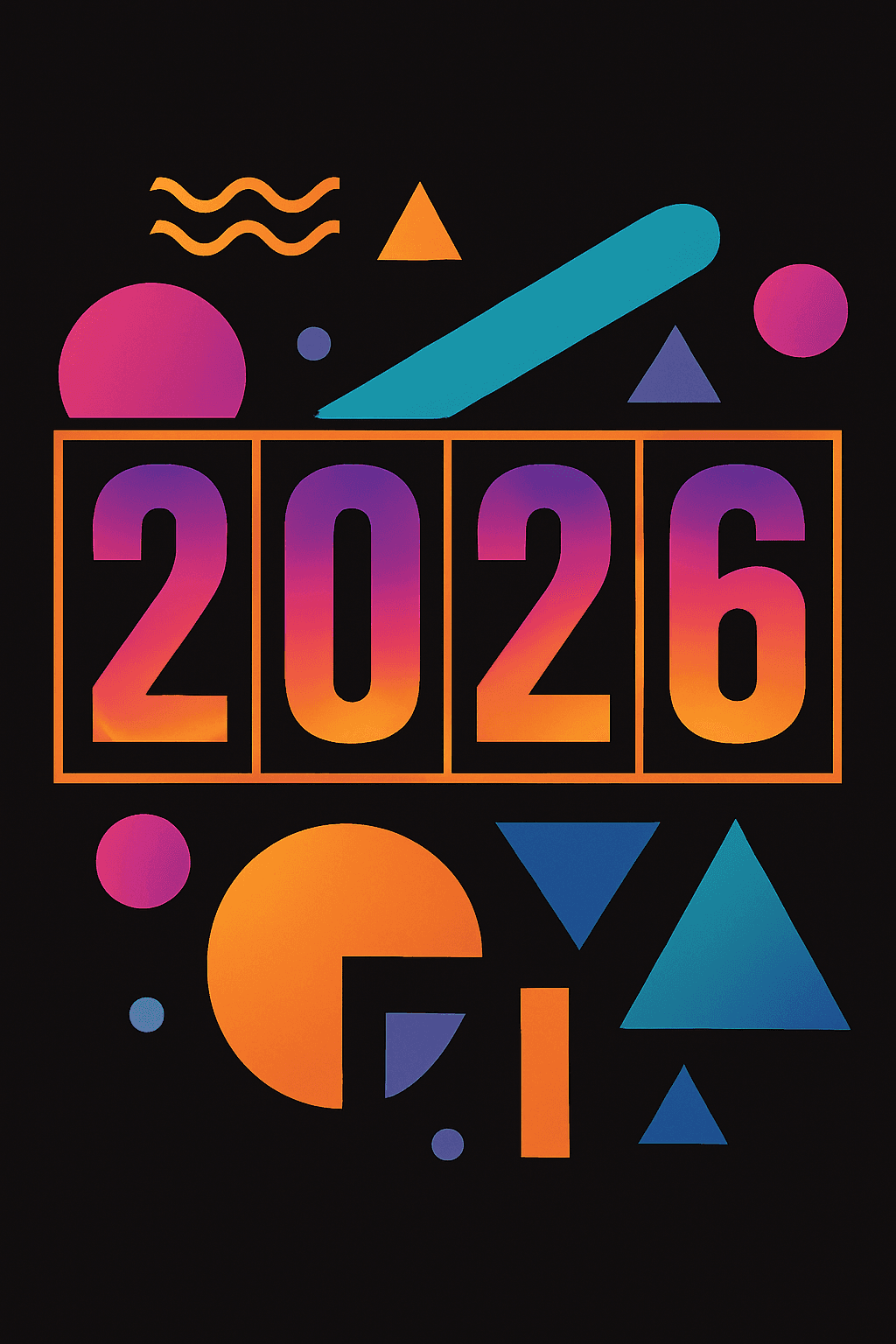 Vibrant 2026 Abstract Geometric Design