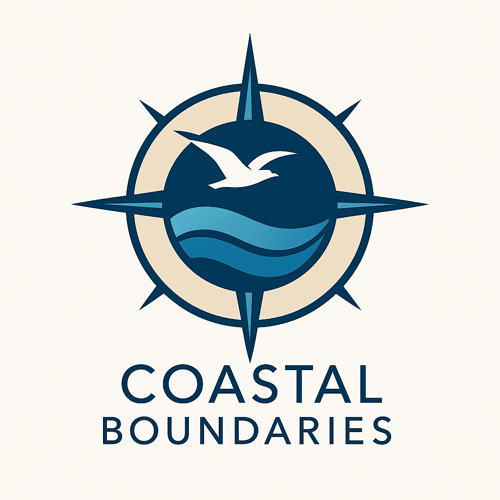Nautical Compass with Seagull and Waves Logo