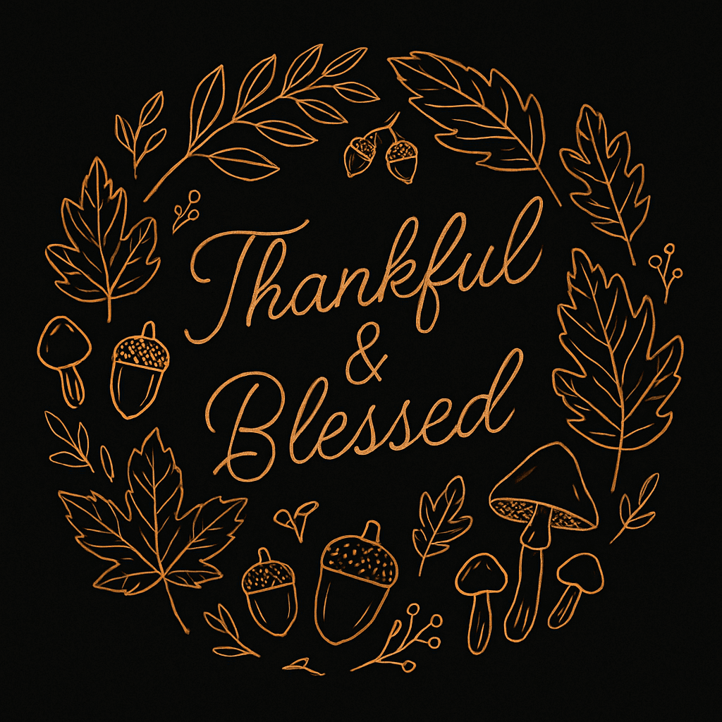 Thankful & Blessed Autumn Wreath Design