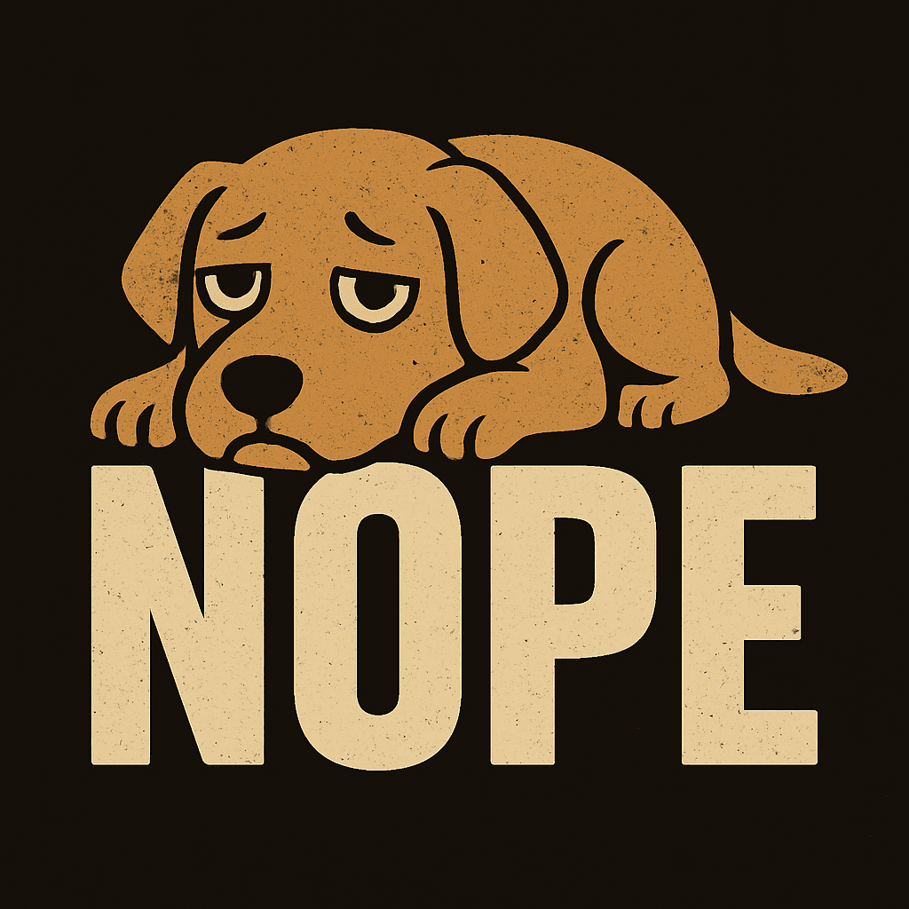 Grumpy Bulldog Says Nope