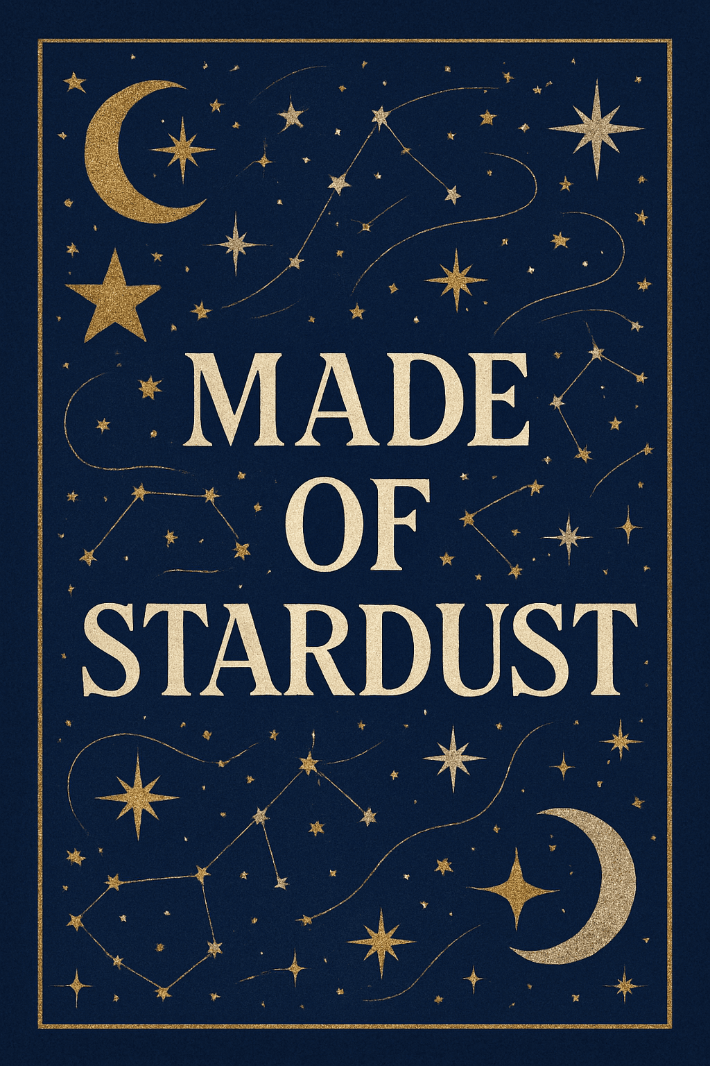 Elegant 'Made of Stardust' Celestial Poster