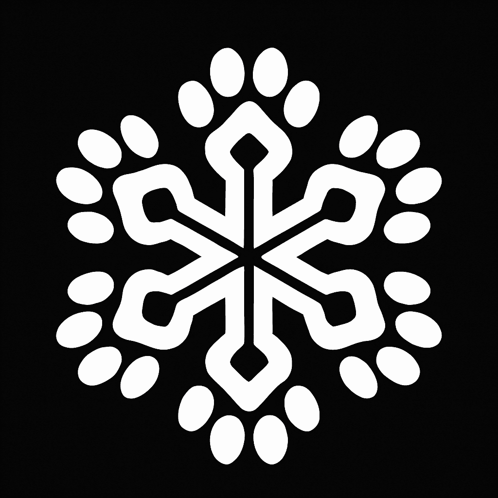 Minimalist White Snowflake Design
