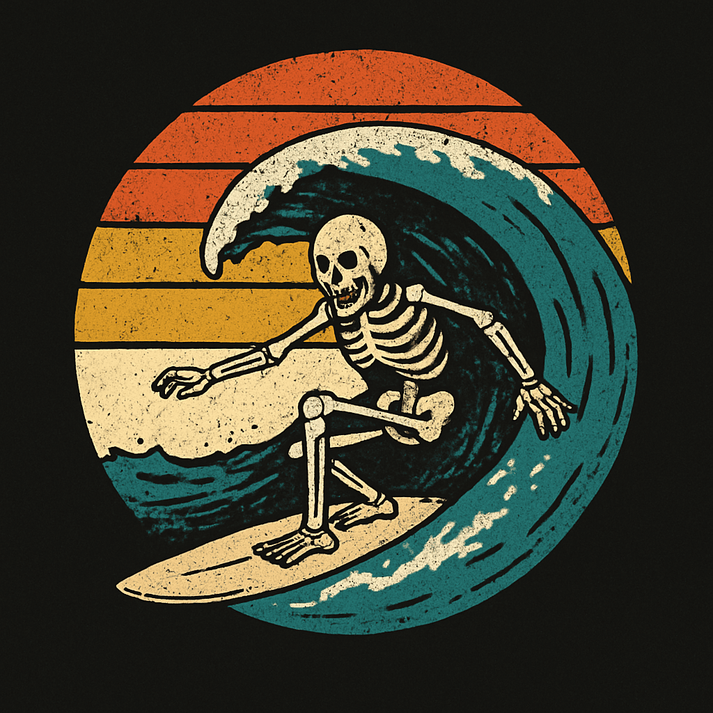 Skeleton Surfing the Vintage Wave