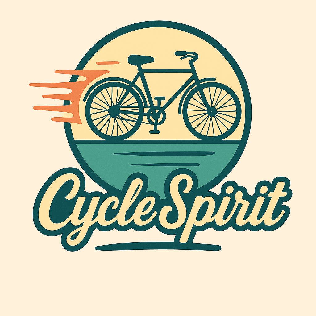 Retro Cycle Spirit Logo with Speed Lines