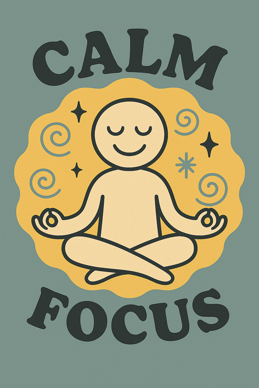 Calm Focus Meditation Poster Design