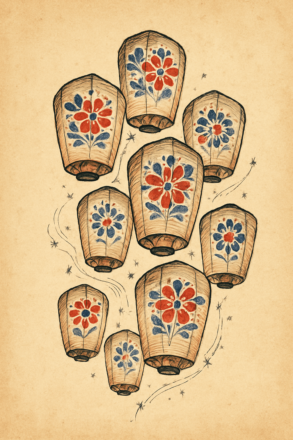 Floating Floral Lanterns: A Whimsical Escape