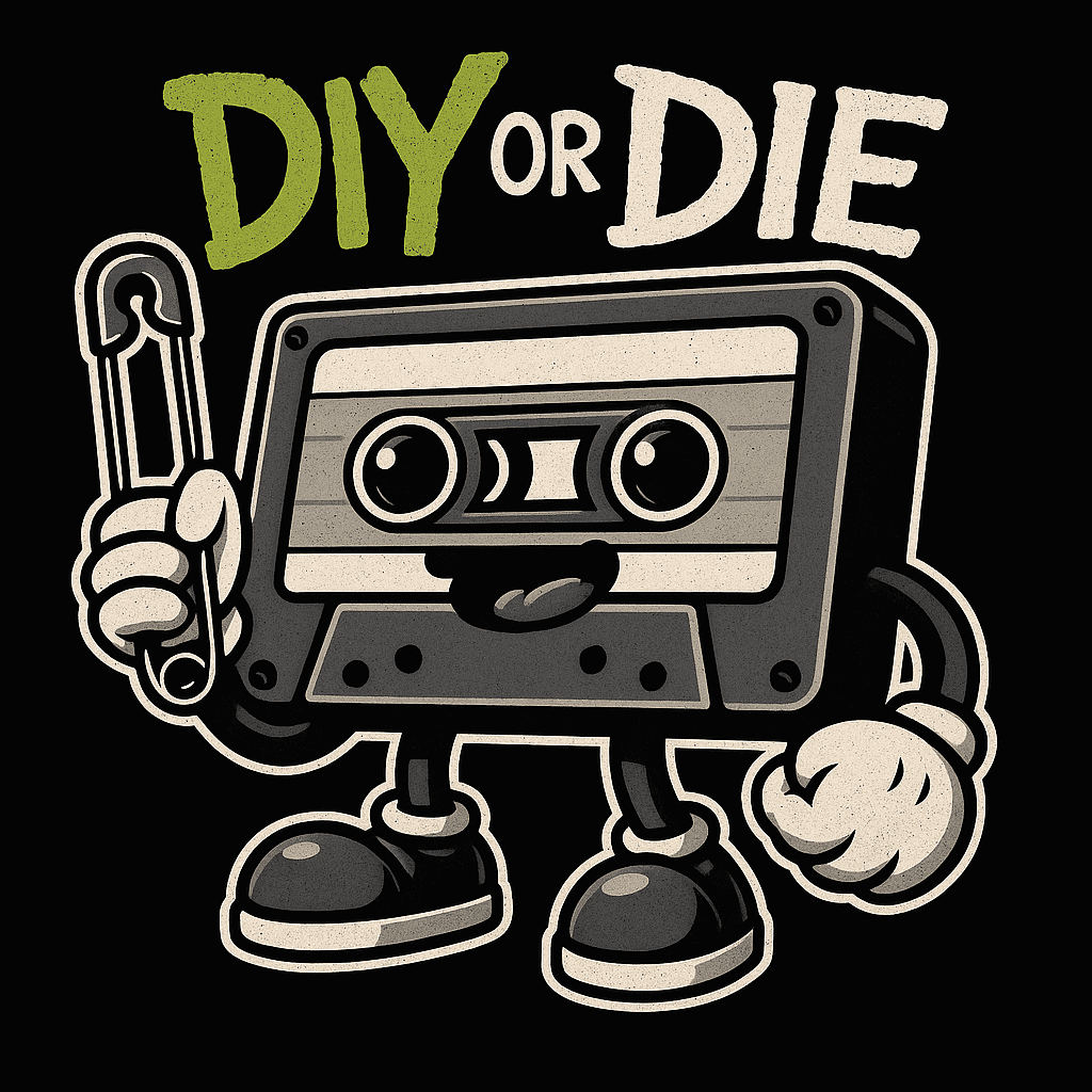 Retro Cassette Tape with DIY Attitude Sticker