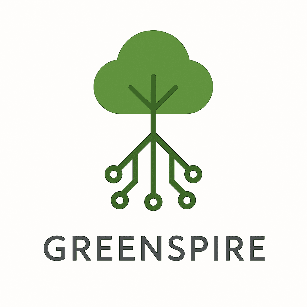 Tech-Inspired Green Tree Logo