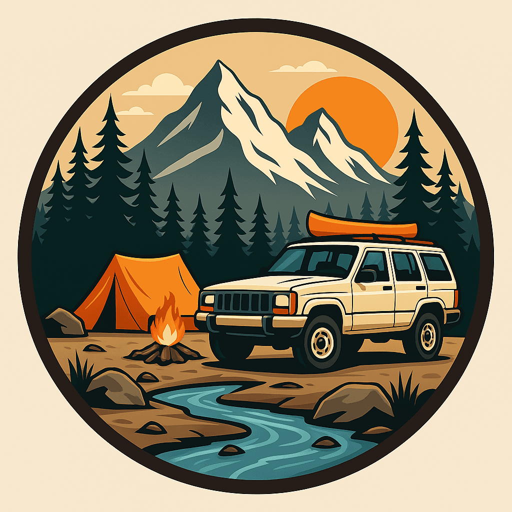 Adventure Awaits: Mountain Camp Scene