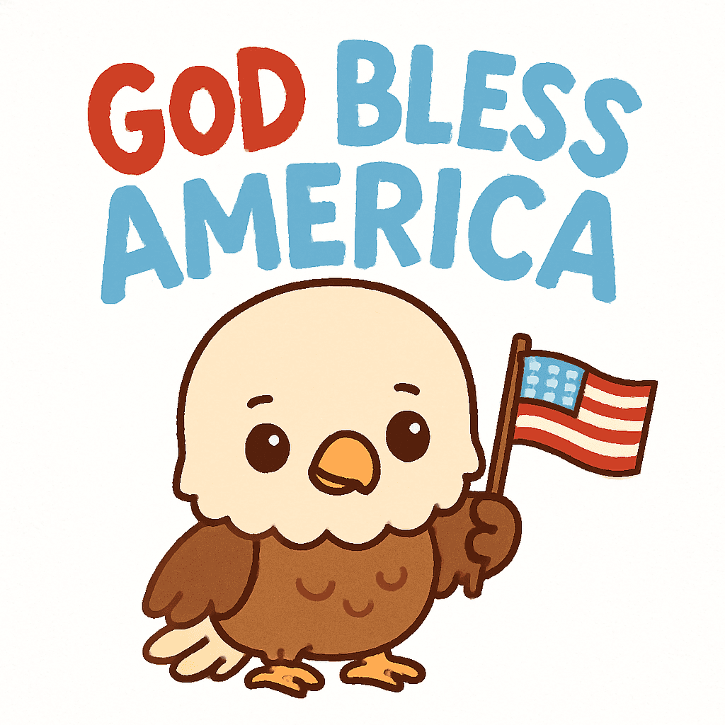 Cute Bald Eagle: God Bless America!