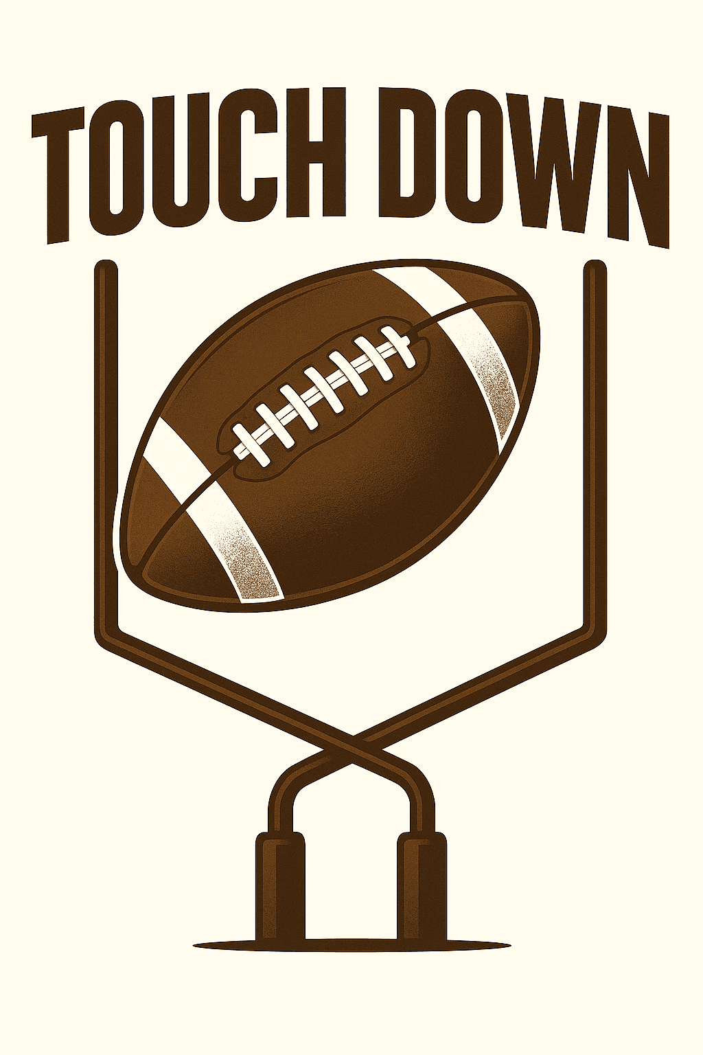 Vintage Touchdown Football Goalpost Design