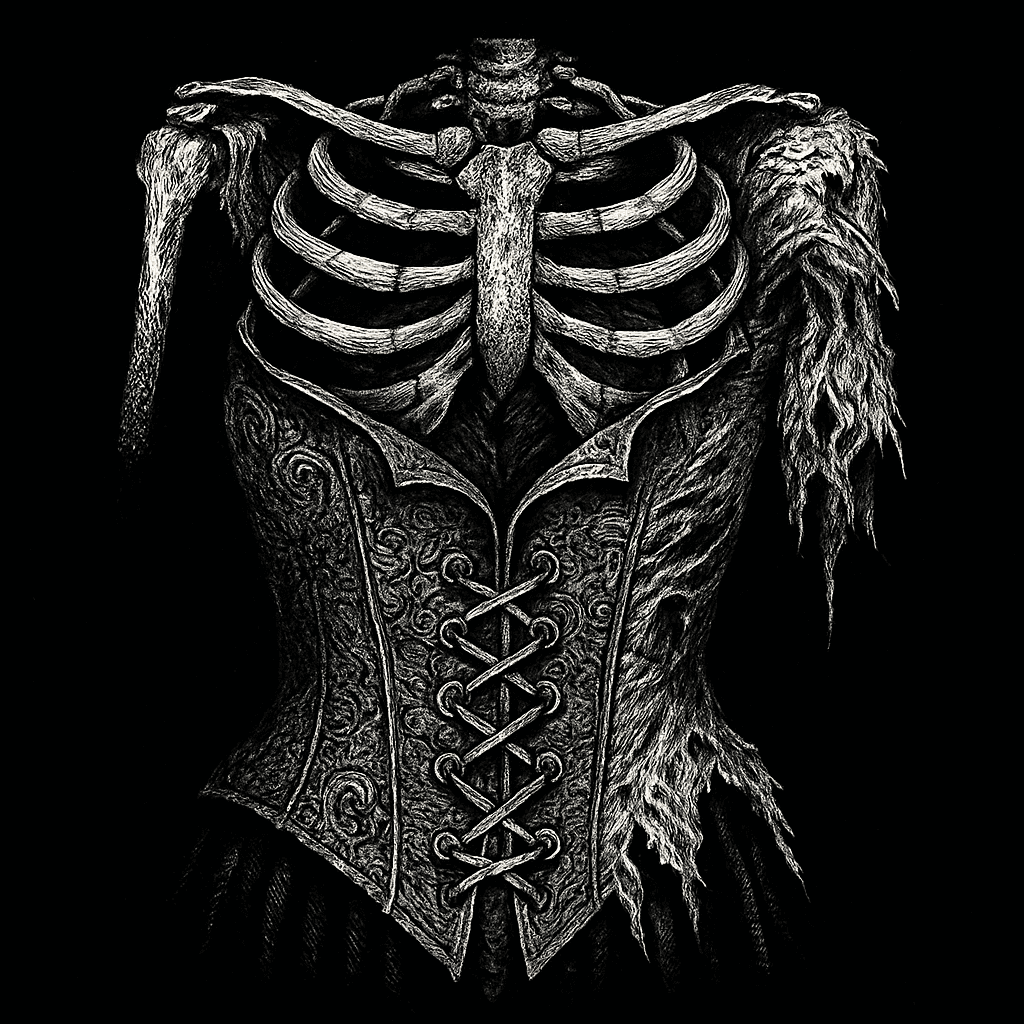 Skeleton Corset: Dark Gothic Elegance