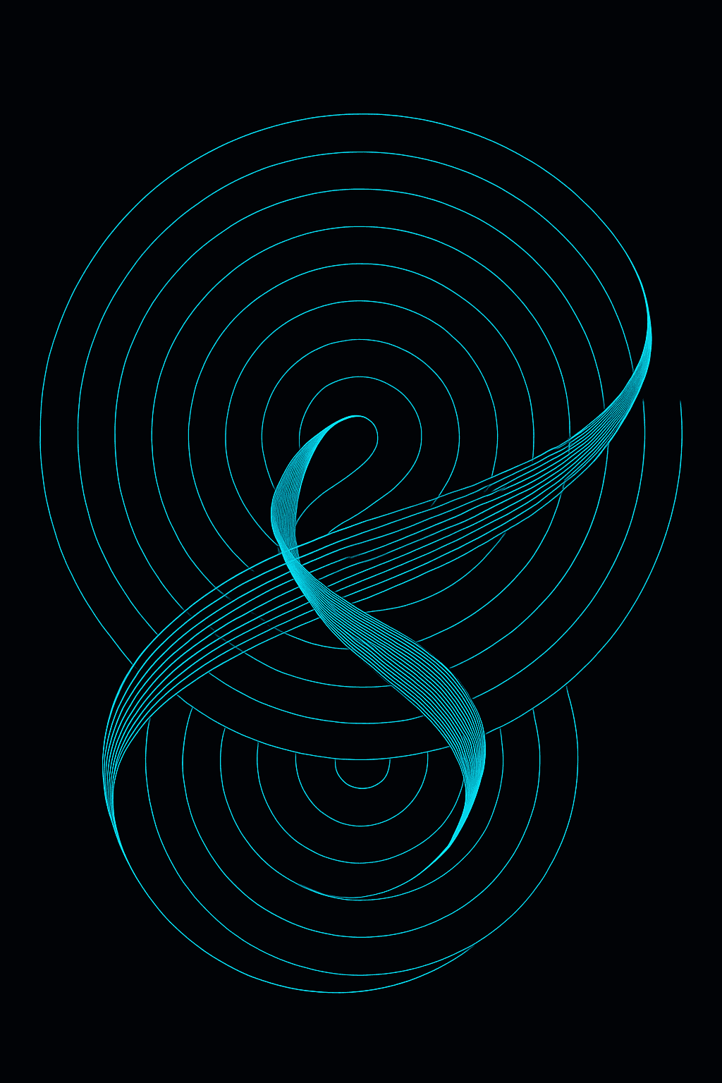 Electric Blue Infinity Spiral
