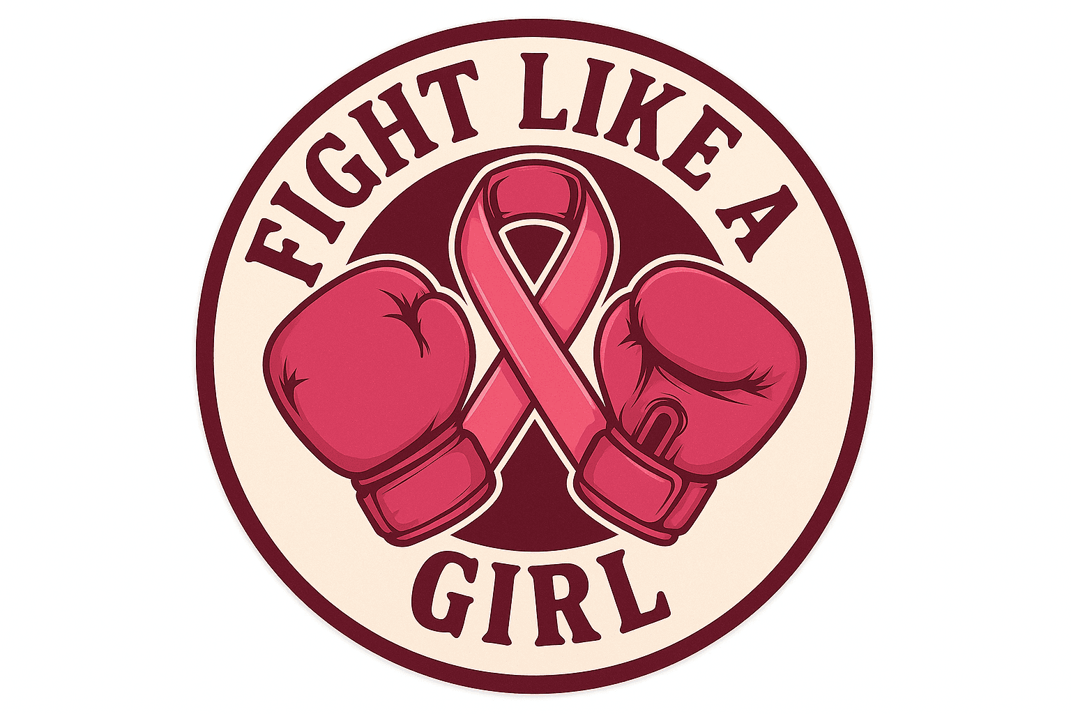 Fight Like a Girl Breast Cancer Awareness Sticker
