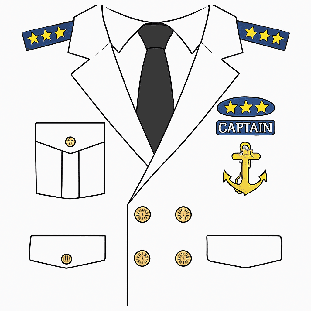 Captain's Naval Uniform Illustration