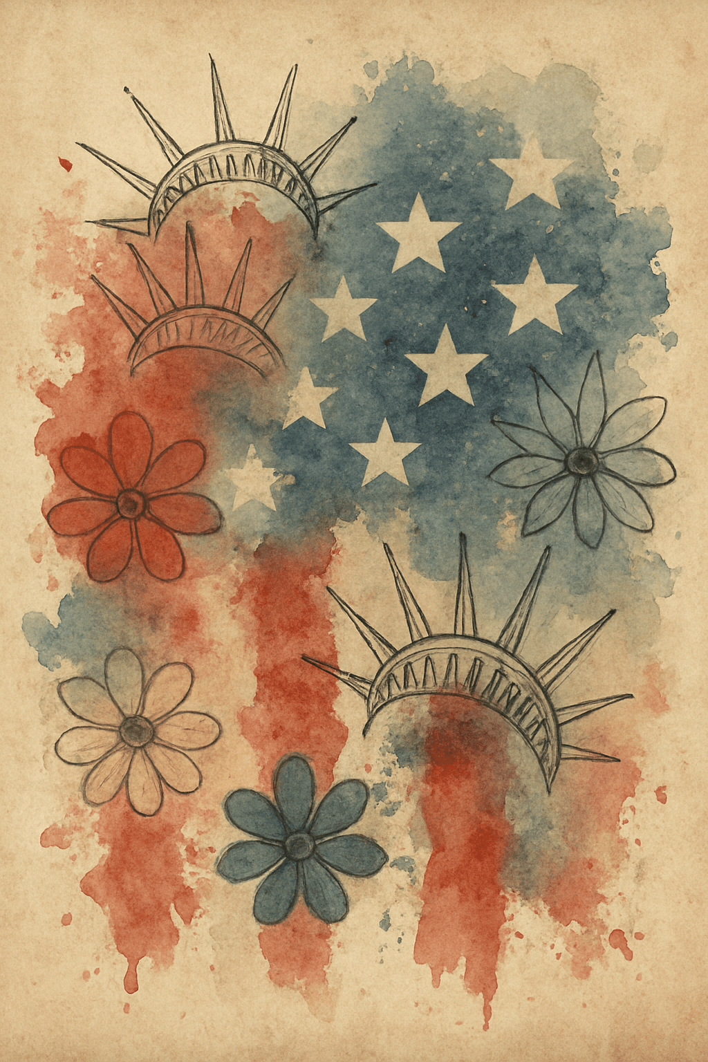 Liberty Blooms: A Vintage Americana Design