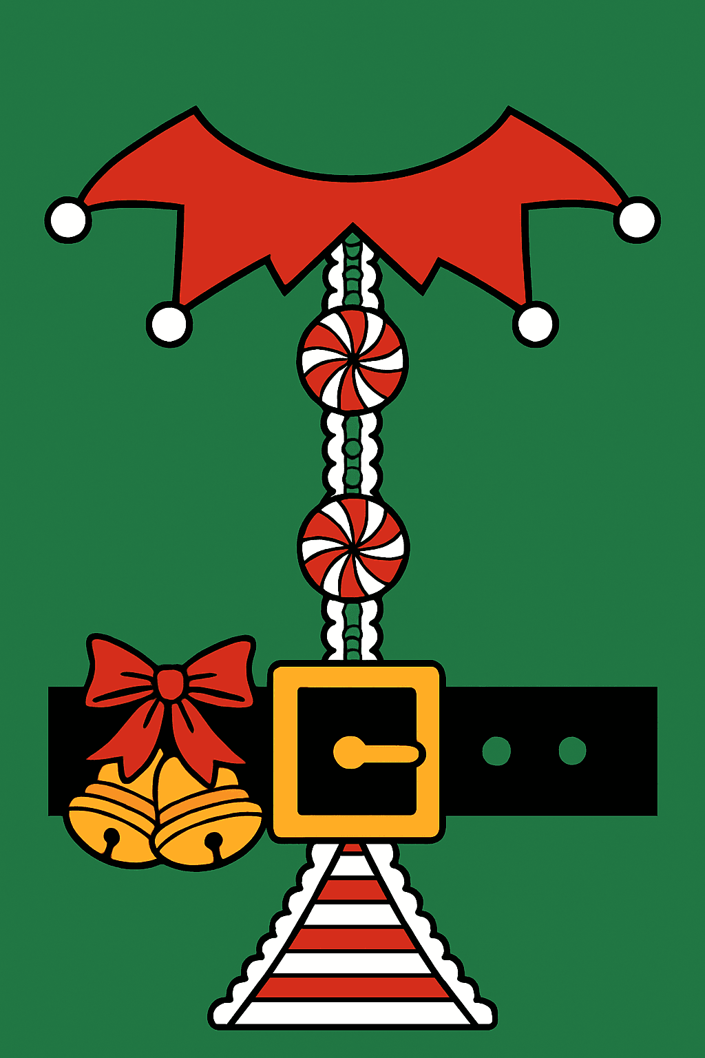 Festive Elf Costume Graphic Tee Design