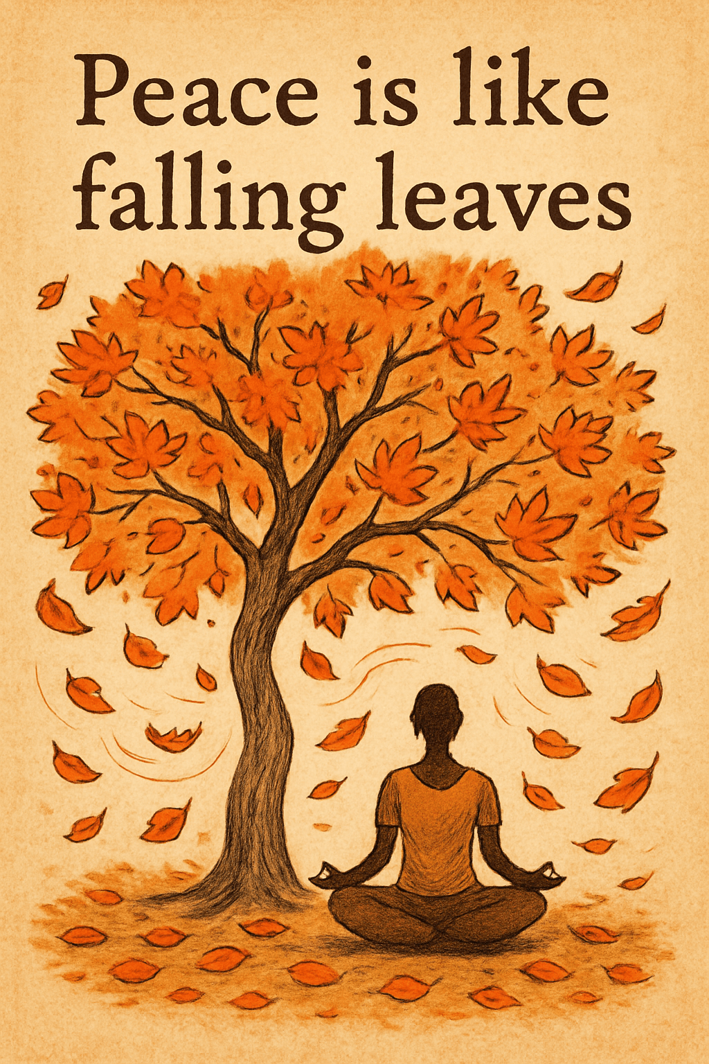 Peace Like Falling Leaves Meditation Art