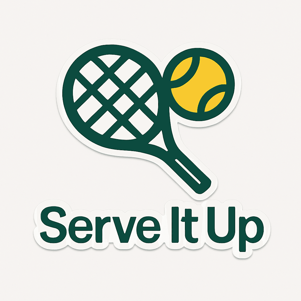Serve It Up Tennis Racket and Ball Sticker