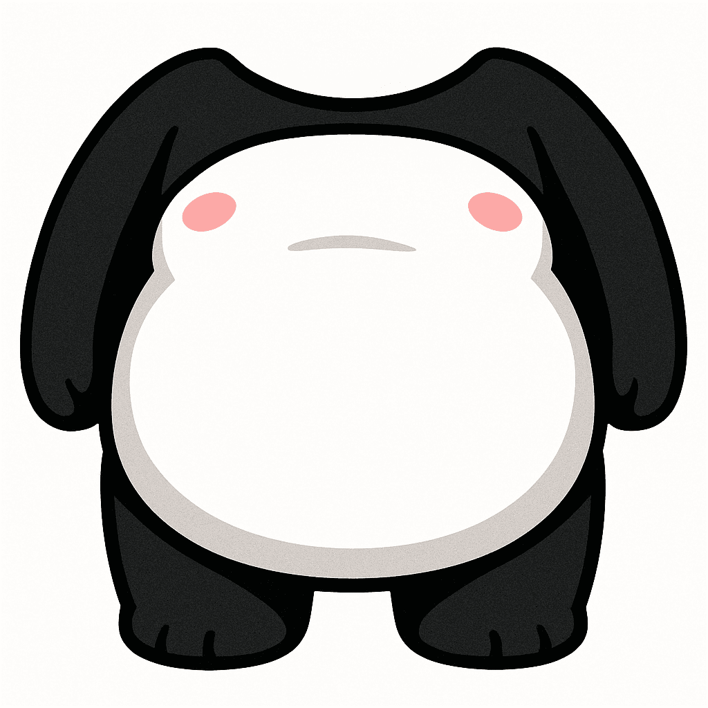 Adorable Minimalist Panda Character
