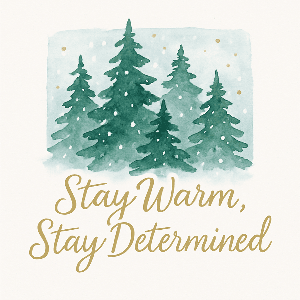 Stay Warm, Stay Determined Winter Inspiration