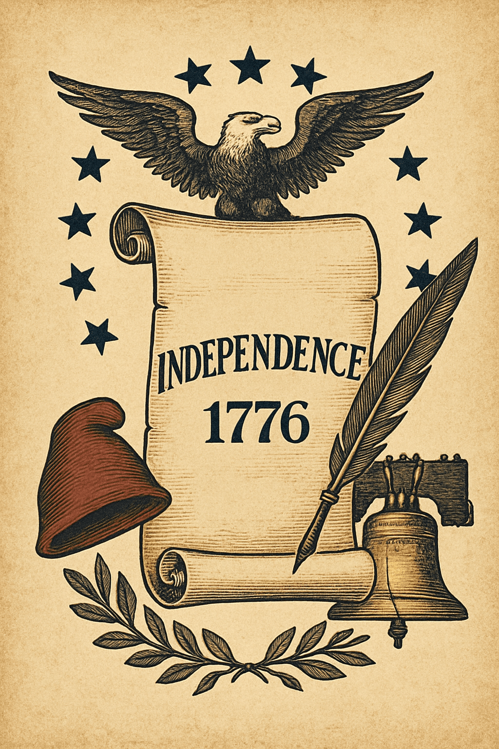 Celebrate Independence: 1776 Vintage Design