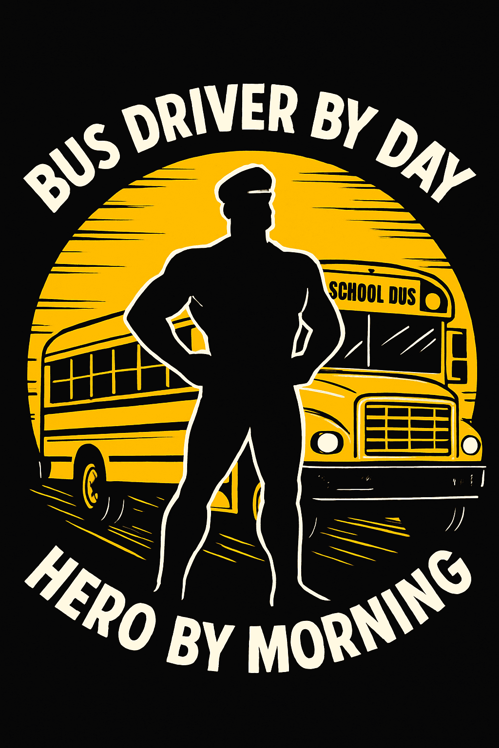 Bus Driver Hero by Morning Bold Design