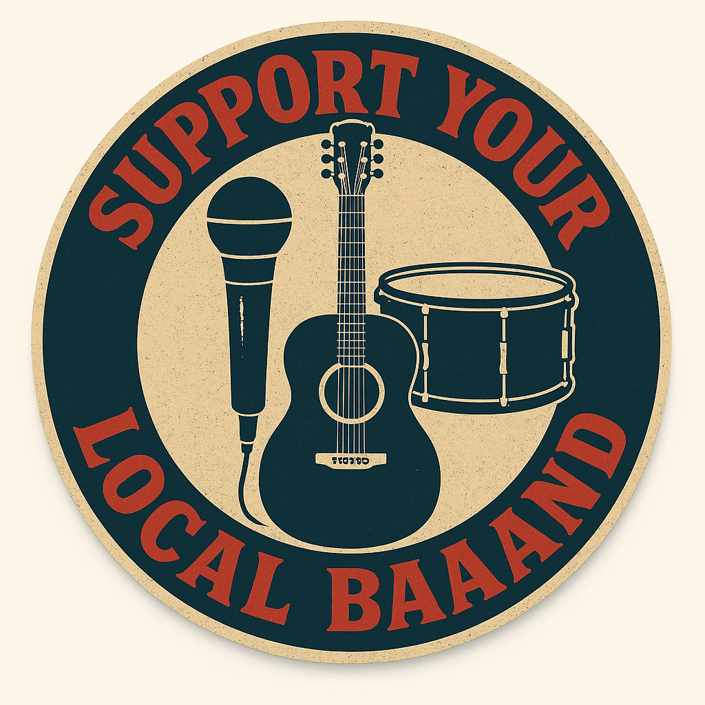 Vintage Support Your Local Band Sticker