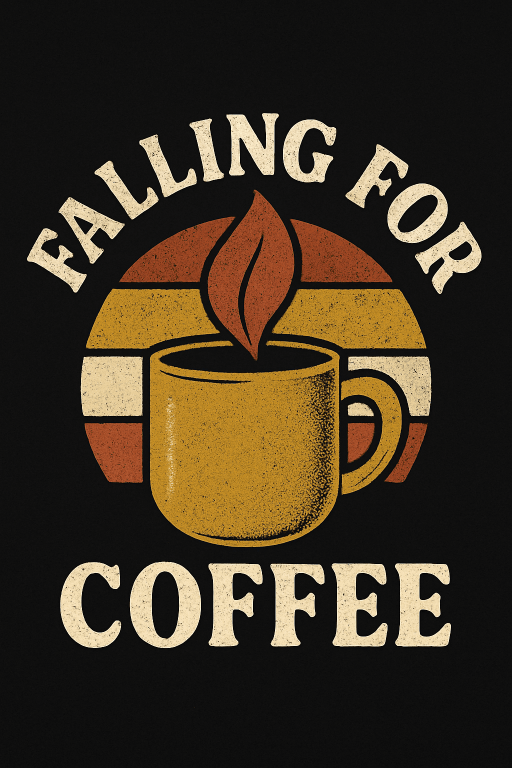 Falling for Coffee Vintage Retro Design