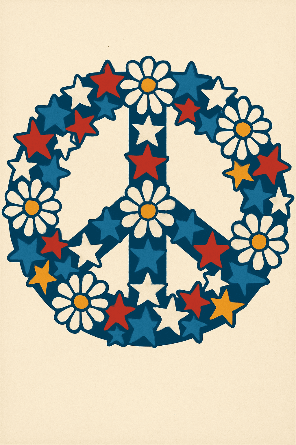 Flower Power Peace Sign