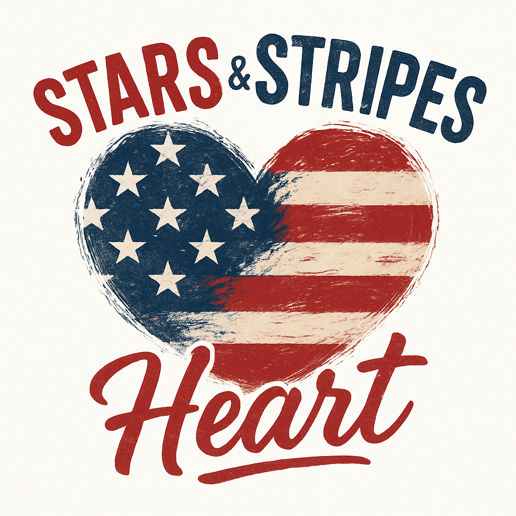 Stars & Stripes Heart Design