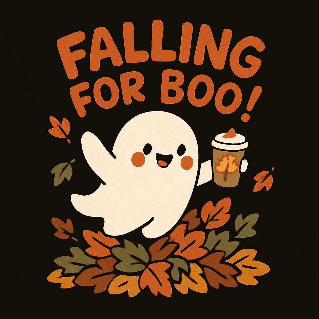 Falling for Boo! Cute Autumn Ghost Design
