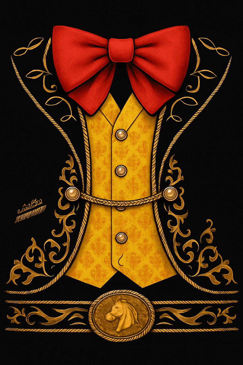 Elegant Vintage Bow Tie & Vest Design