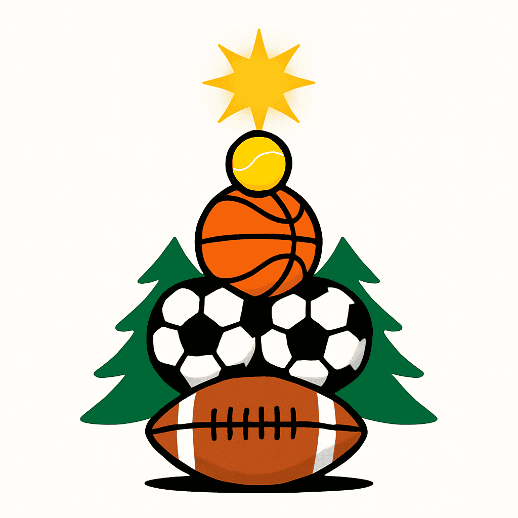 Holiday Sports Tree with Balls and Star