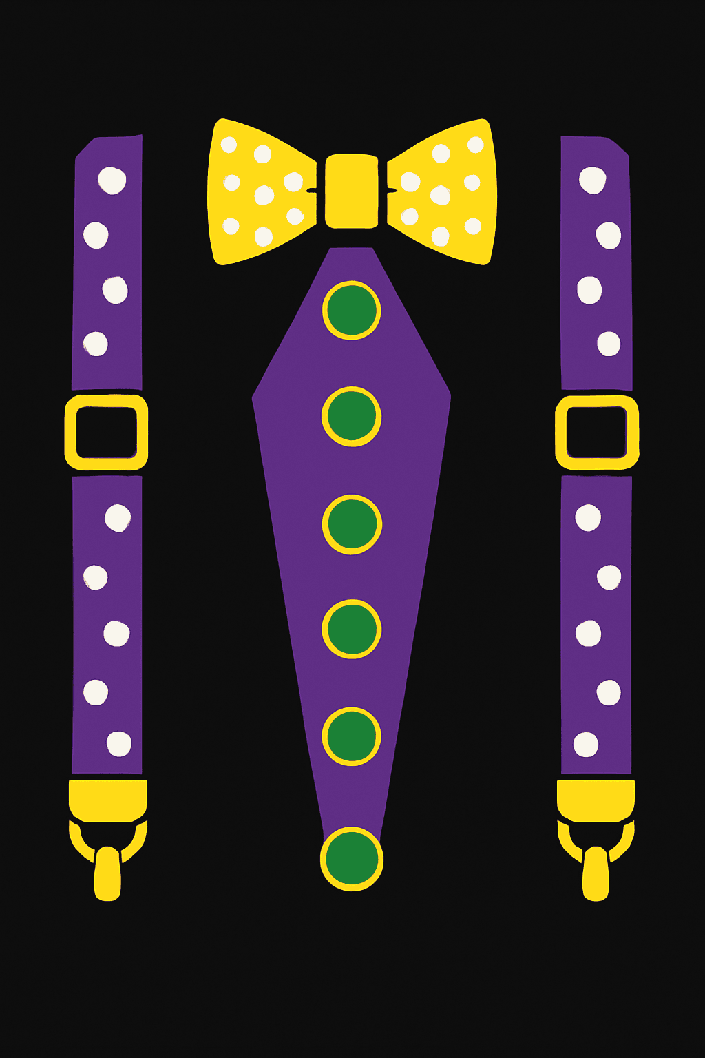 Playful Clown Costume Minimalist Design