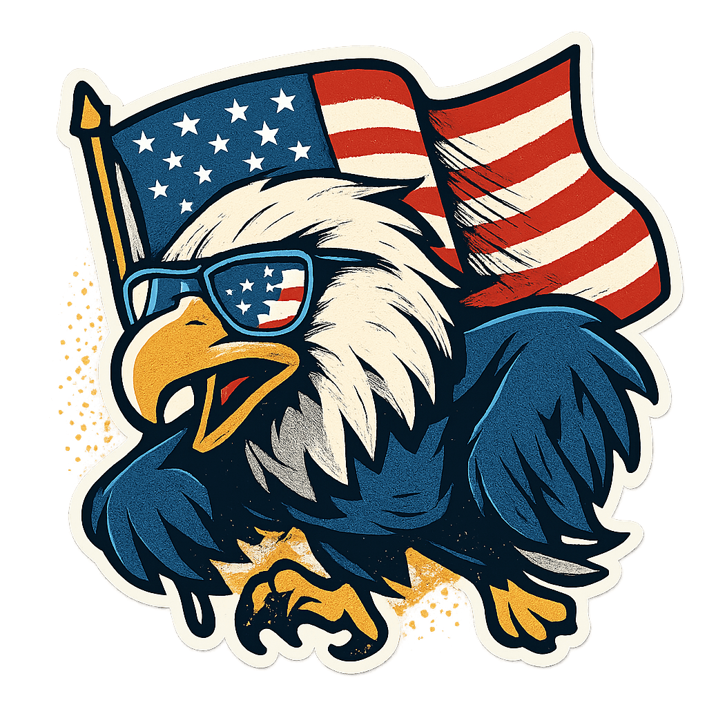 Patriotic Eagle in Shades