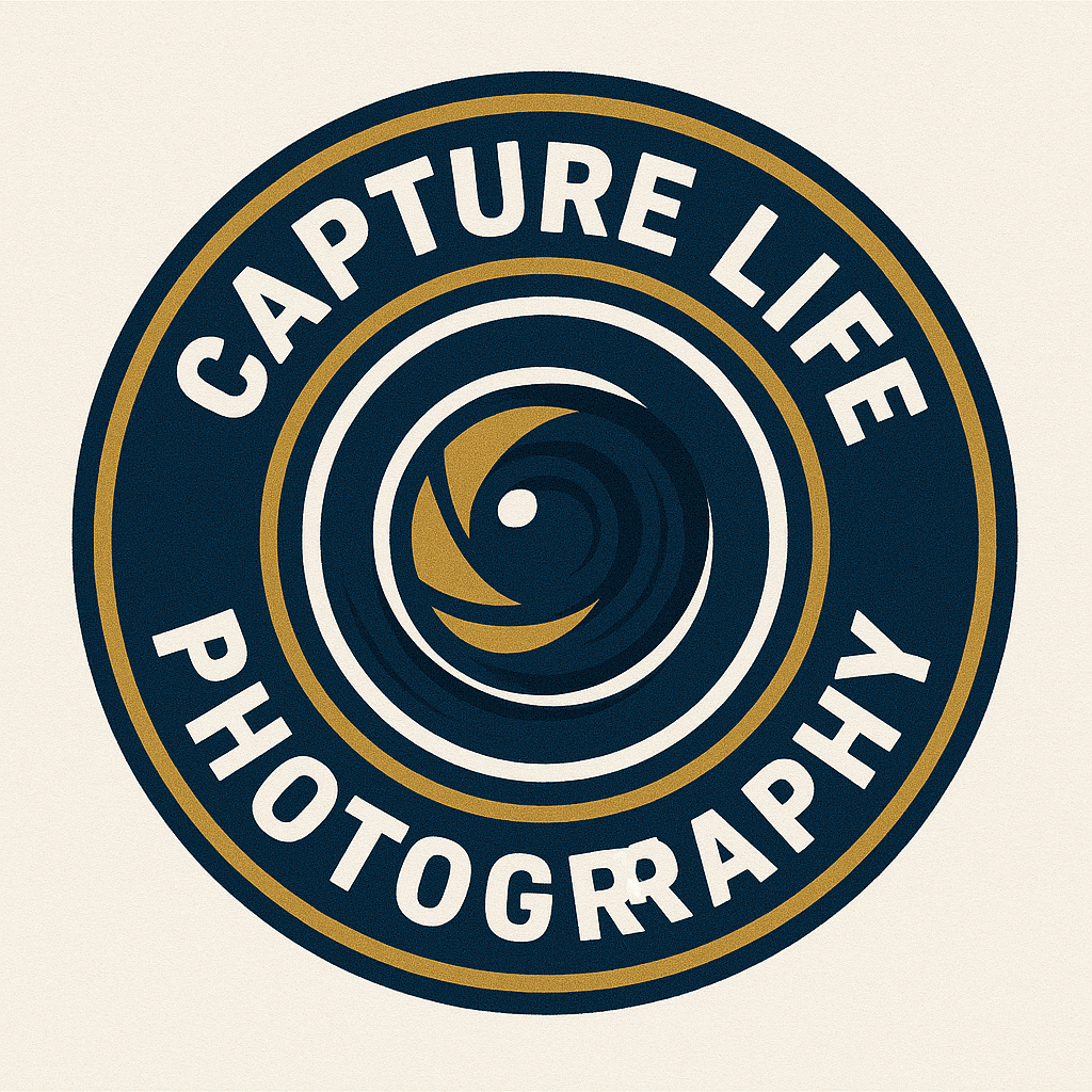 Capture Life Photography Lens Badge Logo