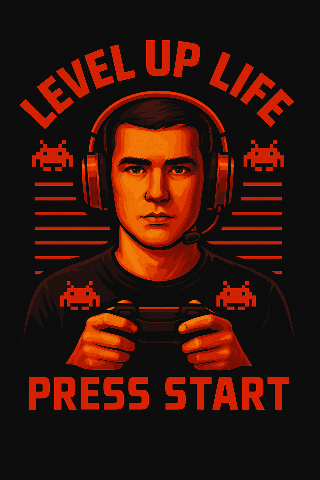 Pixel Gamer: Level Up Life Press Start