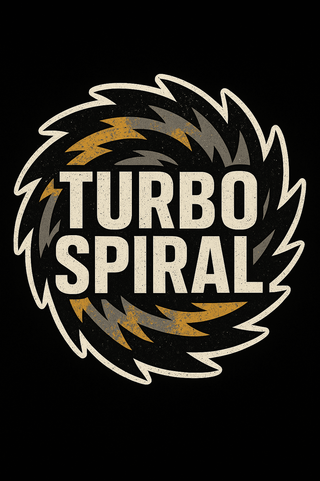 Grunge Turbo Spiral Saw Blade Sticker