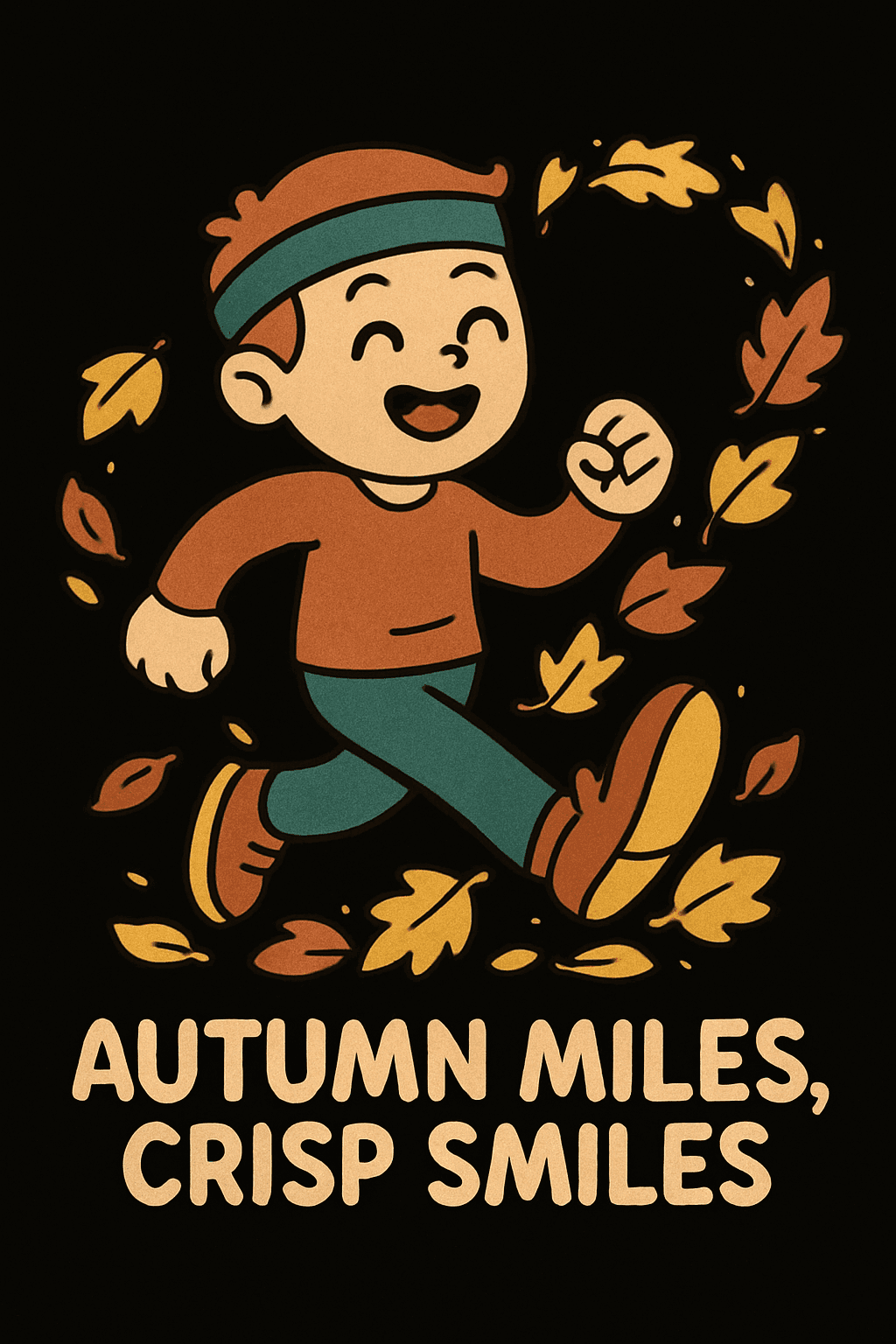 Autumn Miles, Crisp Smiles Fun Running Tee