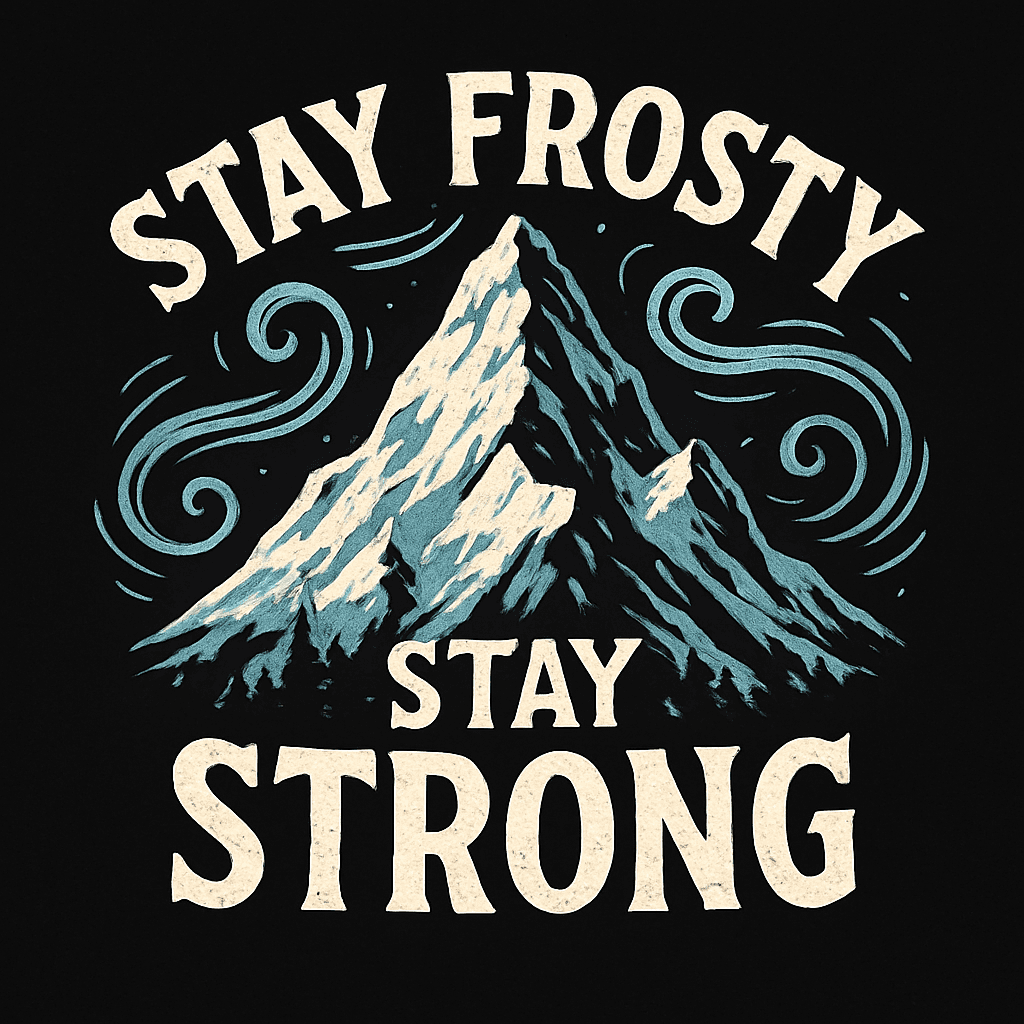 Stay Frosty, Stay Strong Mountain Design